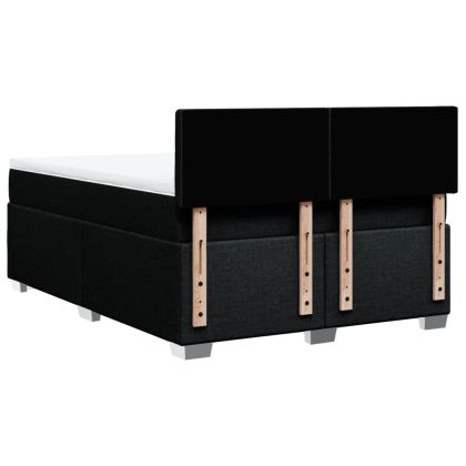 Боксспринг легло с матрак, черно, 160x200 см, плат