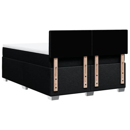 Боксспринг легло с матрак, черно, 160x200 см, плат