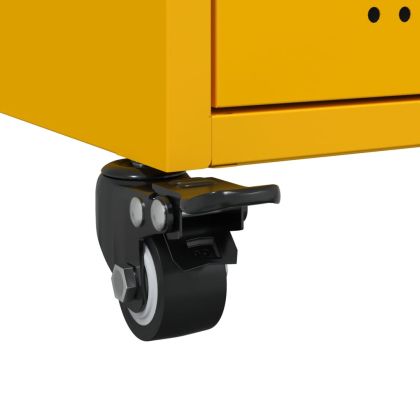 Бюфет, горчица жълто, 36x39x72 см, стомана