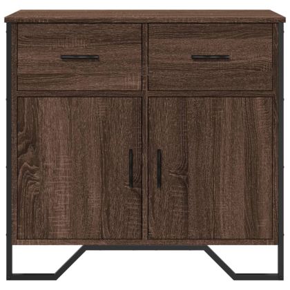 Сайдборд, кафяв дъб, 79,5x35,5x74,5 см, инженерно дърво