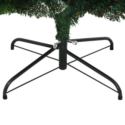 Изкуствена коледна елха с шарнири и червени плодове 210 см