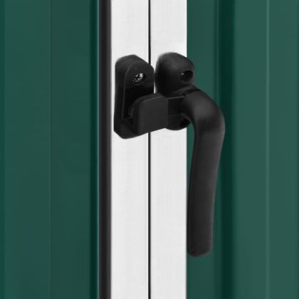 Градинска барака, зелена, 195x198x159 см, поцинкована стомана