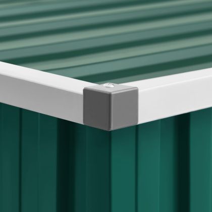 Градинска барака, зелена, 195x198x159 см, поцинкована стомана