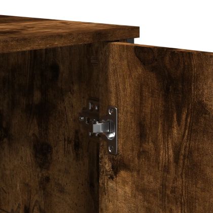 Сайдборд, опушен дъб, 78x35,5x74,5 см инженерно дърво