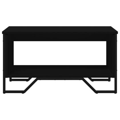 Маса за кафе, черна, 75x51x40 см, инженерно дърво