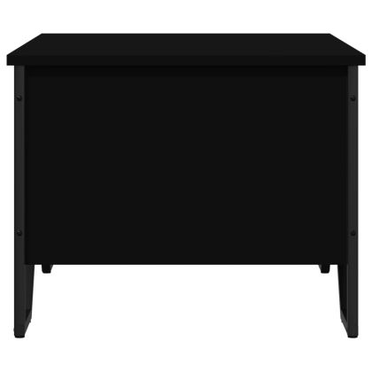 Маса за кафе, черна, 75x51x40 см, инженерно дърво