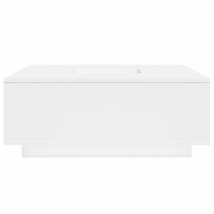 Маса за кафе, бяла, 100x100x40 см, инженерно дърво