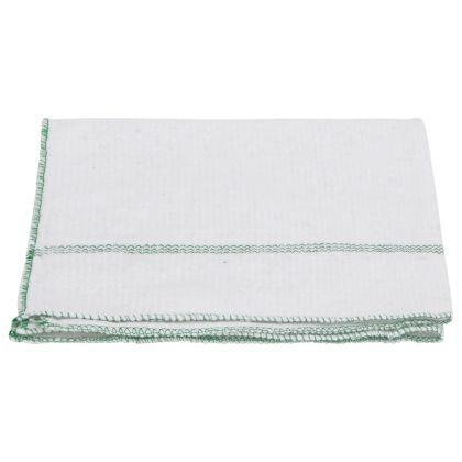 Кърпи за почистване 10 бр бели със зелени ивици 50x60 см