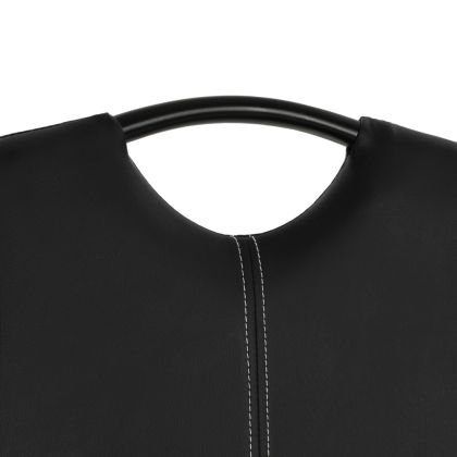 Конзолни трапезни столове, 2 бр, черни, изкуствена кожа