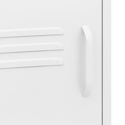 Нощно шкафче, бяло, 35х35х51 см, стомана