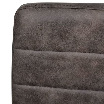 Конзолни трапезни столове, 2 бр, тъмно кафяви, изкуствена кожа