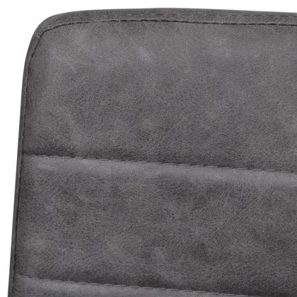 Конзолни трапезни столове, 2 бр, тъмно сиви, изкуствена кожа