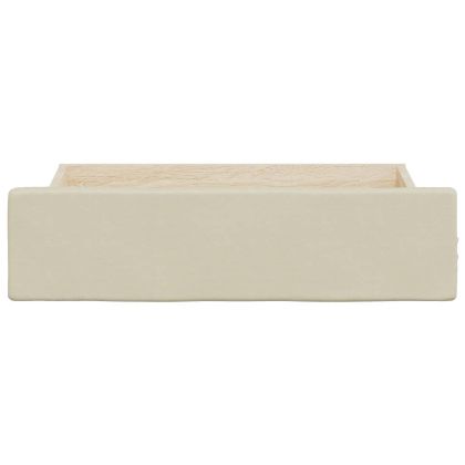 Чекмеджета за легло 2 бр кремави инженерно дърво и еко кожа