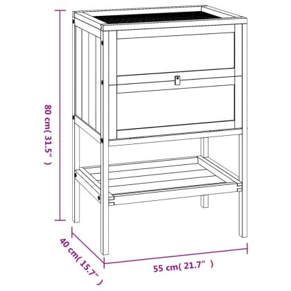 Клетка за хамстери, 55x40x80 см, масивна дървесина, ела