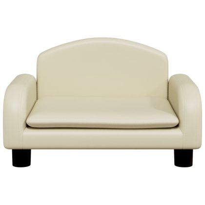 Кучешко легло, кремаво, 50x40x30 см, изкуствена кожа