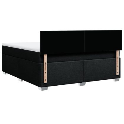 Боксспринг легло с матрак, черно, 180x200 см, плат