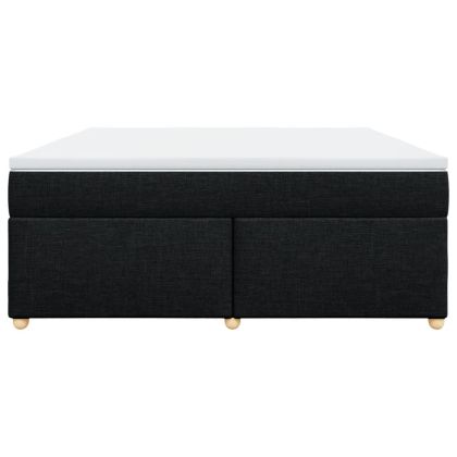 Боксспринг легло с матрак, черно, 180x200 см, плат