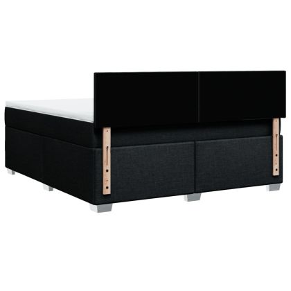 Боксспринг легло с матрак, черно, 180x200 см, плат