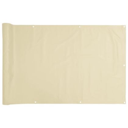 Параван за тераса, кремав, 400x75 см, PVC