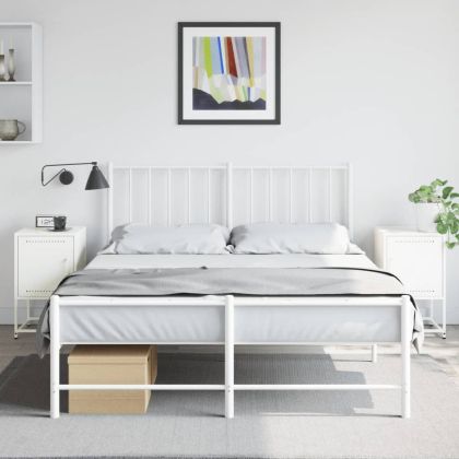 Нощни шкафчета 2 бр бели 36x39x60,5 см стомана