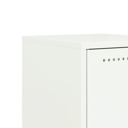 Нощни шкафчета 2 бр бели 36x39x60,5 см стомана