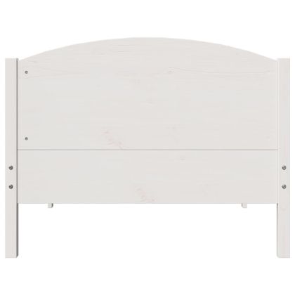 Рамка за легло без матрак, бял, 100x200 см, бор масив