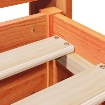 Рамка за легло без матрак, восъчнокафяв, 160x200 см, бор масив