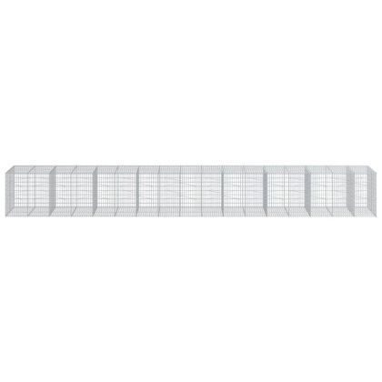 Габионна кошница с покритие, 850x100x100 см, поцинковано желязо