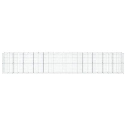 Габионна кошница с капак, 1200x100x200 см, поцинковано желязо