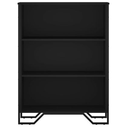 Библиотека черна 80x31x106 см инженерно дърво