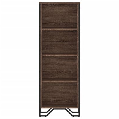 Библиотека, кафяв дъб, 50x31x137,5 см, инженерно дърво