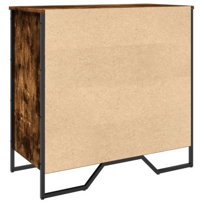 Шкаф за обувки, опушен дъб, 80x38x78 см, инженерно дърво