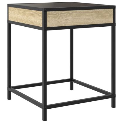 Маса за кафе с Infinity LED, сонома дъб, 40x40x51 см