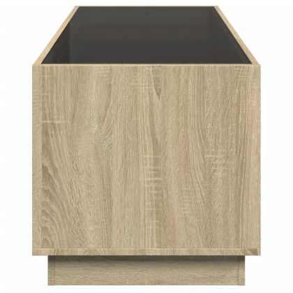 Маса за кафе с Infinity LED, сонома дъб, 90x50x50 см