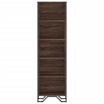 Библиотека, кафяв дъб, 50x31x169 см, инженерно дърво