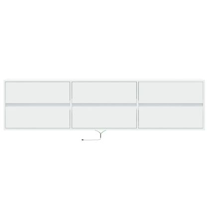 Стенен ТВ шкаф с LED, бял, 180x31x45 см