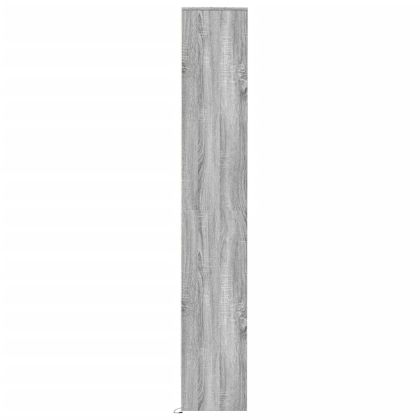 Сайдборд с LED, сив сонома, 36x32,5x200 см, инженерно дърво