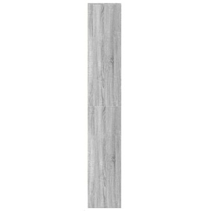 Висок шкаф с LED, сив сонома, 69x32,5x200 см, инженерно дърво