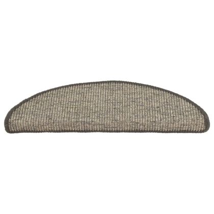 Изтривалки за стълби 15 бр. 56x17x3 см, бежови и сиви, полукръгли