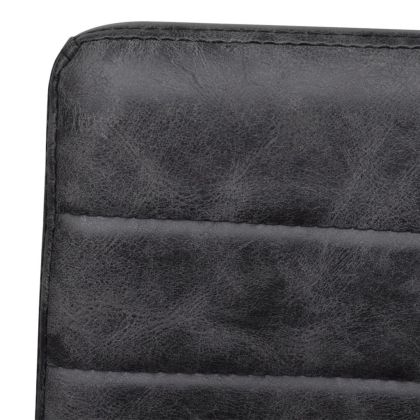 Конзолни трапезни столове, 4 бр, черни, изкуствена кожа