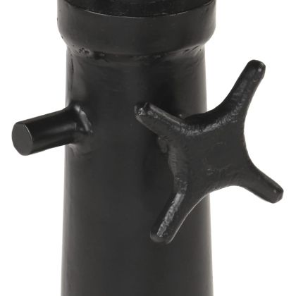 Бар табуретки, 2 бр, кафяви, естествена кожа и чугун