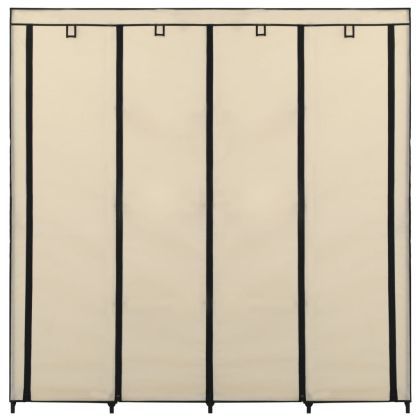 Гардероб с 4 отделения, кремав, 175x45x170 см