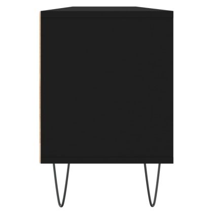 ТВ шкаф, черен, 150x30x44,5 см, инженерно дърво