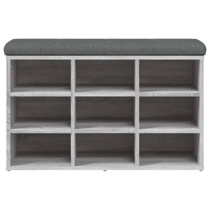Пейка за обувки, сив сонома, 82x32x50 см, инженерно дърво