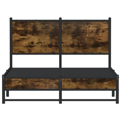 Метална рамка за легло, без матрак, опушен дъб, 120x200 см