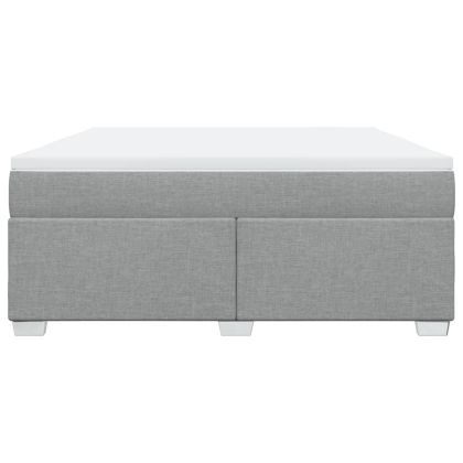 Боксспринг легло с матрак, светлосиво, 180x200 см, плат