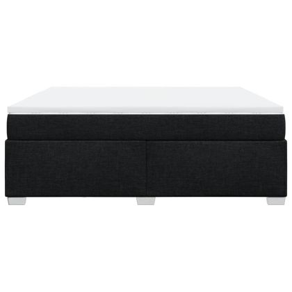 Боксспринг легло с матрак, черно, 180x200 см, плат