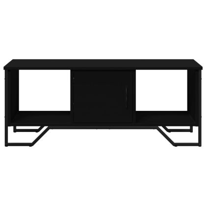 Кафе маса, черна, 100x51x40 см, инженерно дърво