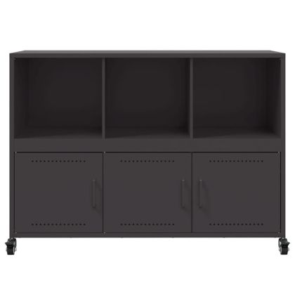 Бюфет, черен, 100,5x39x72 см, стомана