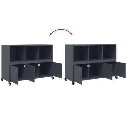 Бюфет, антрацит, 100,5x39x72 см, стомана